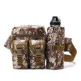 4PCS Camouflage Waist Bags with Bottle Holder Military Detachable Belt Pack