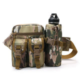 4PCS Camouflage Waist Bags with Bottle Holder Military Detachable Belt Pack