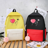 4PCS/SET Kids School Bags Women Nylon Backpack Children Korea Shoulder bag Satch