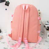 4PCS School Backpack Combo Set Tote Bag for Teenage Girl Travel Rucksack