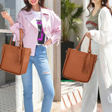 4PCS Women Lady Leather Handbag Shoulder Bags Tote Purse Messenger Satchel
