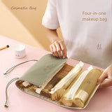 4PCS in 1 Cosmetics Bag For Women Zipper Pouch