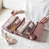 4PCS in 1 Cosmetic Bag For Women Zipper Mesh Separable Cosmetics Pouch