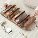 4PCS in 1 Cosmetic Bag For Women Zipper Mesh Separable Cosmetics Pouch