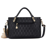 4Pcs Set Ladies Bear Pendant Handbag Shoulder Bag Girls Fashionable PU Leather C