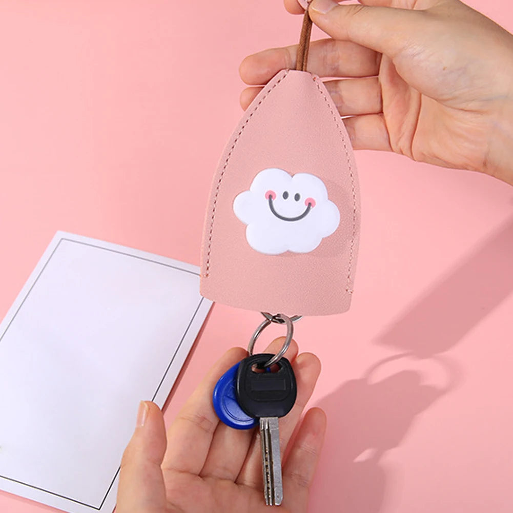 4Pcs Women Easy Clean PU Leather Anti Scratch Key Cover Protective Case