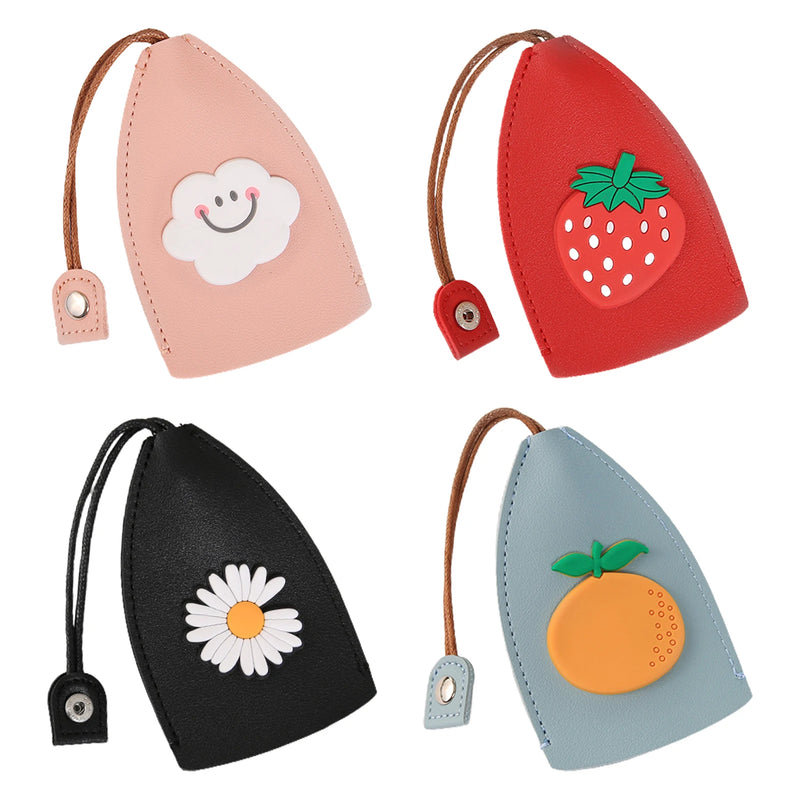 4Pcs Women Easy Clean PU Leather Anti Scratch Key Cover Protective Case