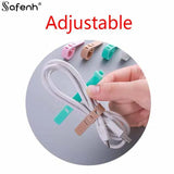 4Pcs Silicone Cable Winder Earphone Protector USB Phone Holder Organizers