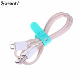 4Pcs Silicone Cable Winder Earphone Protector USB Phone Holder Organizers