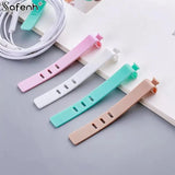 4Pcs Silicone Cable Winder Earphone Protector USB Phone Holder Organizers