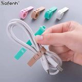 4Pcs Silicone Cable Winder Earphone Protector USB Phone Holder Organizers