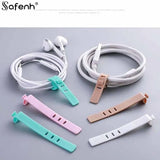 4Pcs Silicone Cable Winder Earphone Protector USB Phone Holder Organizers