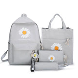 4Pcs/set Nylon School Backpacks For Teenagers Girls Boys