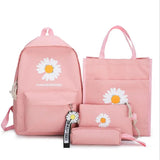 4Pcs/set Nylon School Backpacks For Teenagers Girls Boys