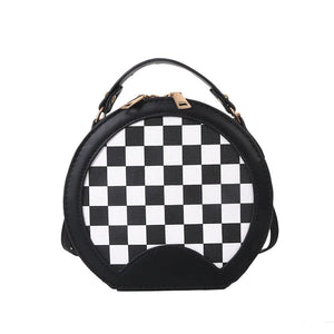 4TRAVEASY Plaid Ladies Crossbody Bag Summer Leather Handbags for Women