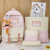 Canvas School Backpack Set for Teenagers with Pencil Case - 20CA