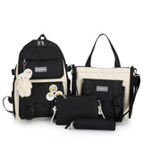 Canvas School Backpack Set for Teenagers with Pencil Case - 20CA