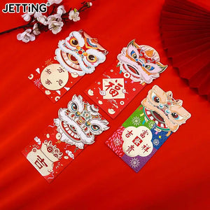 4pcs Cartoon Childrens Gift Money Packing Bag Red Envelope Spring Hongbao