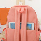 4pcs Cartoon Nylon School Backpack Travel Daypacks for Student Teen Girls