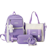 4pcs Backpack Drawstring Bag Handbag Pencil Case School Bookbag for Teenagers