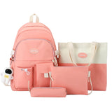 4pcs Backpack with Handbag Pencil Case Shoulder Bag Daypack for Student