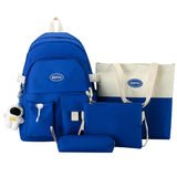 4pcs Backpack with Handbag Pencil Case Shoulder Bag Daypack for Student