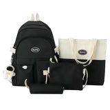 4pcs Backpack with Handbag Pencil Case Shoulder Bag Daypack for Student