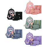 4pcs School Backpack with Shoulder Bag Handbag Pencil for CASE Travel Bookbag
