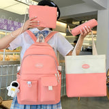 4pcs School Backpack with Shoulder Bag Pencil Case Book Bags Set for Boys Girls