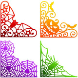 4pcs Halloween Lace Corner Cutting Dies for DIY Scrapbook Cards Making