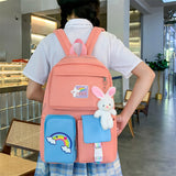 Large-capacity Multi-Pocket Nylon Backpack for Women