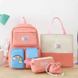 Large-capacity Multi-Pocket Nylon Backpack for Women