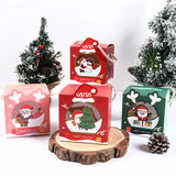 4pcs Santa Snowman Christmas Candy Boxes Xmas Box Navidad Year Packging Bags