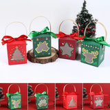 4pcs Santa Snowman Christmas Candy Boxes Xmas Box Navidad Year Packging Bags