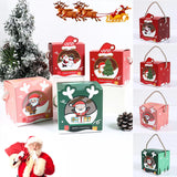 4pcs Santa Snowman Christmas Candy Boxes Xmas Box Navidad Year Packging Bags