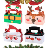 4pcs Santa Snowman Christmas Candy Boxes Xmas Box Navidad Year Packging Bags