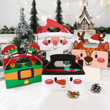 4pcs Santa Snowman Christmas Candy Boxes Xmas Box Navidad Year Packging Bags