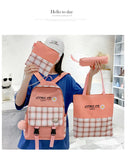 Daisy Print Women Backpack School Bags For Teenage Girls