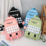 Daisy Print Women Backpack School Bags For Teenage Girls