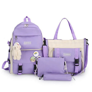 Canvas Schoolbags For Teenage Girls Backpack Women Student School Bags