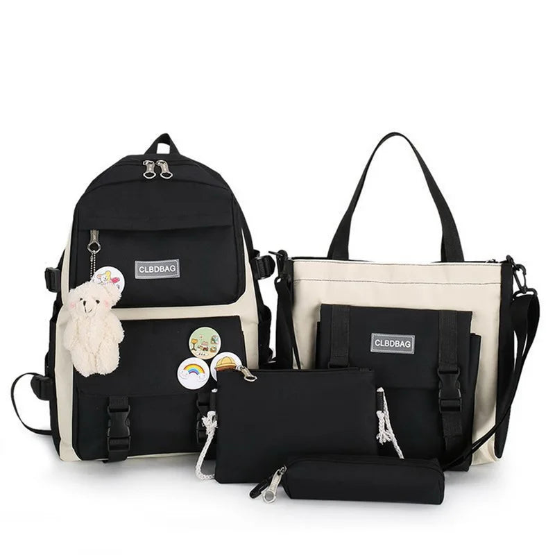Canvas Schoolbags For Teenage Girls Backpack Women Student School Bags