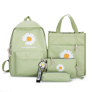 Daisy Backpack Canvas School Student Rucksack Teenage Girl's Shoulder Bag