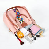 4pcs/Set Leather Shoulder Messenger Bag High Ladies