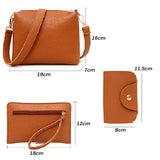 4pcs Women Shoulder Bags Crossbody Handbag Purse Clutch Wallet Set