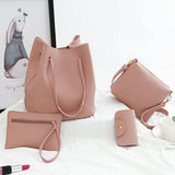 4pcs Women Shoulder Bags Crossbody Handbag Purse Clutch Wallet Set