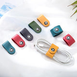 4pcs Split Leather Key Holder Key Wallet Door Key Ring Organizer Pouch