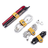 4pcs Split Leather Key Holder Key Wallet Door Key Ring Organizer Pouch