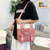 Canvas School Bag for Teenagers Girls Student Women Travel Backpacks Female