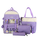 Canvas School Bag for Teenagers Girls Student Women Travel Backpacks Female