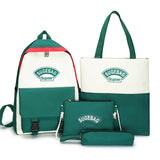 4pcs School Bags for Boys & Girls Nylon Kids Backpacks
